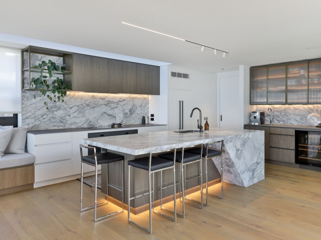 Marmotec super white dolomite marble benchtop